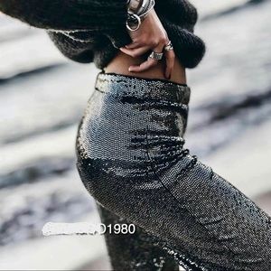 NWT ZARA SPARKLY PALAZZO PANTS TROUSERS